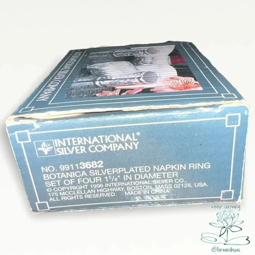 International Silver Company Napkin Rings Open Box